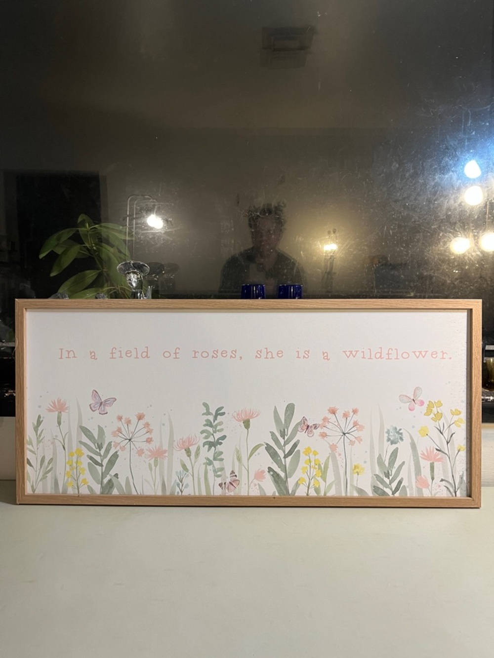 Wildflower Quote Wall Art Print - Pink, Green & Yellow